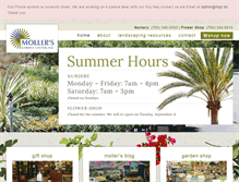 Tablet Screenshot of mollersgardencenter.com